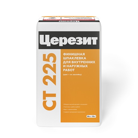 Ceresit СТ 225 Шпаклевка фасадная финишная белая 25кг